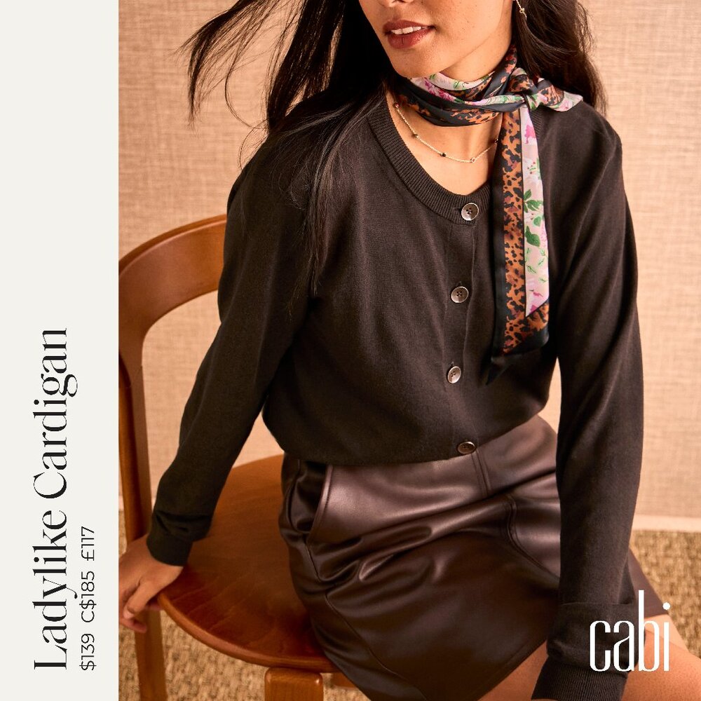 Cabi Ladylike Cardigan (M) - Sample Sale /  Chiffon Back